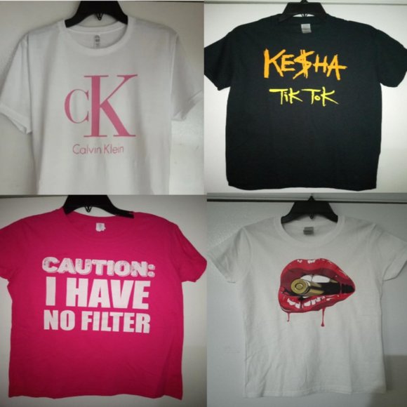 Brand New 4 Piece Set Sealed Women's Graphic Tees Size Small - Picture 1 of 1